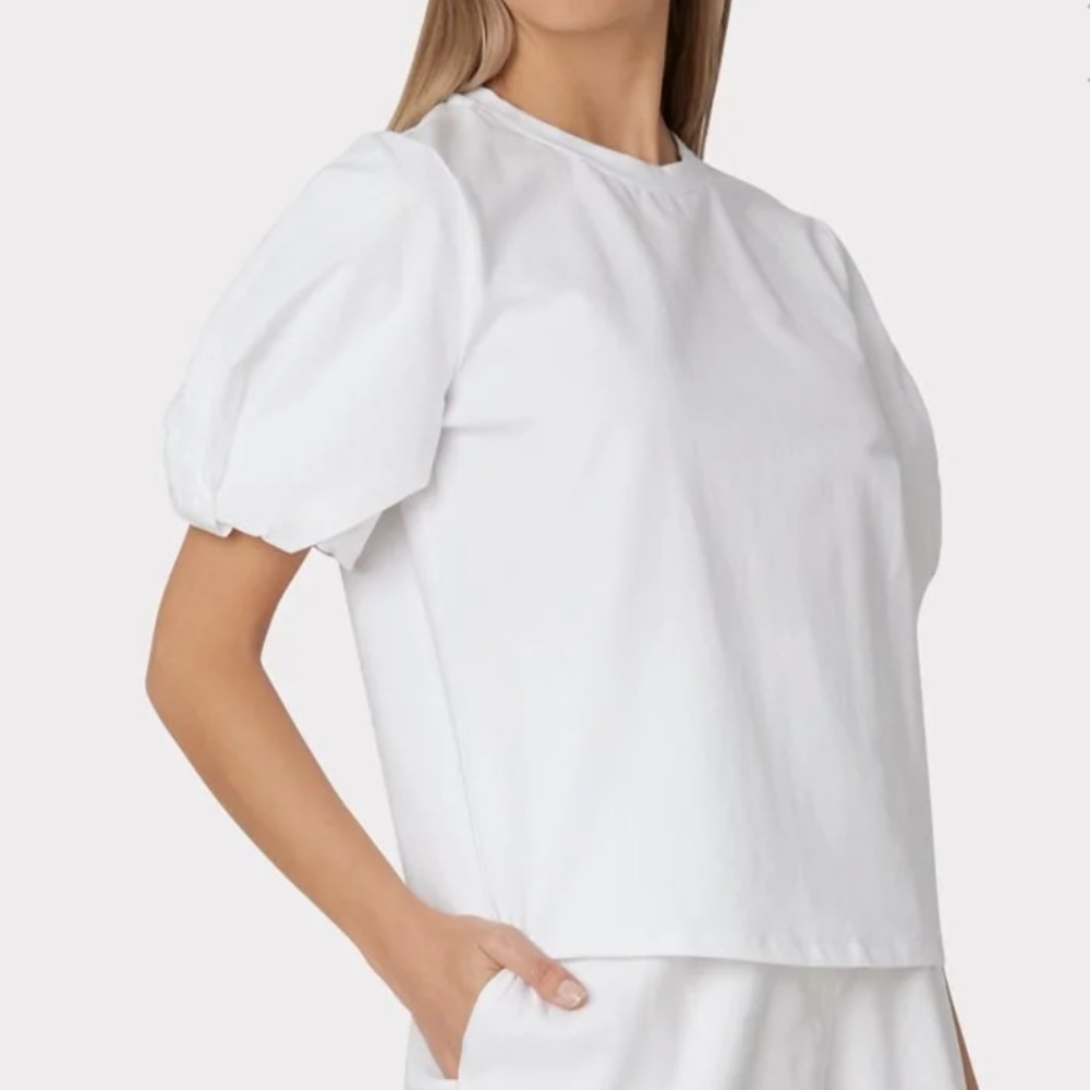 Milly Monica Jersey Poplin Combo Tee